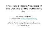 The Role of Risk Aversion in the Decline of the Perfumery Art. by Tony Burfield, Cropwatch  World Perfumery Congress,
