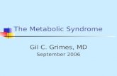 The Metabolic Syndrome Gil C. Grimes, MD September 2006.