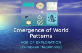Emergence of World Patterns AGE OF EXPLORATION [European Hegemony]
