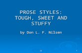 211 PROSE STYLES: TOUGH, SWEET AND STUFFY by Don L. F. Nilsen.