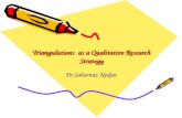 Triangulations as a Qualitative Research Strategy Dr Saharnaz Nedjat.