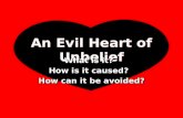 An Evil Heart of Unbelief What is it? How is it caused? How can it be avoided? What is it? How is it caused? How can it be avoided?