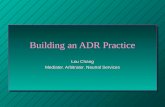 Building an ADR Practice Lou Chang Mediator. Arbitrator. Neutral Services.