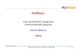 Page 1  HyWays Riunione COPERT Users – Milano 21 Giugno 2005 HyWays Use of COPERT model for environmental analysis Antonio Mattucci ENEA.
