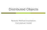 Distributed Objects Remote Method Invokation: Conceptual model