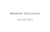 Weather Discussion June 20, 2012. Summer Solstice records for RDU.