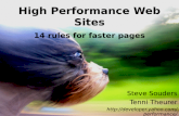 High Performance Web Sites 14 rules for faster pages Steve Souders Tenni Theurer