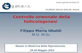 Controllo ormonale della follicologenesi Filippo Maria Ubaldi M.D. M.Sc. CLINICA VALLE GIULIA, Roma  Master in Medicina della Riproduzione.