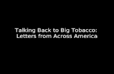 Talking Back to Big Tobacco: Letters from Across America.