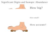 How big? Significant Digits and Isotopic Abundance How small? How accurate?