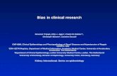 Bias in clinical research Giovanni Tripepi, Kitty J. Jager 1, Friedo W. Dekker 1,2, Christoph Wanner 3, Carmine Zoccali CNR-IBIM, Clinical Epidemiology.