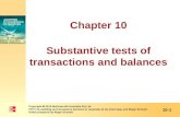 Chapter 10 Substantive tests of transactions and balances 10-1 Copyright 2010 McGraw-Hill Australia Pty Ltd PPTs t/a Auditing and Assurance Services in.
