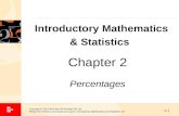 2-1 Copyright 2010 McGraw-Hill Australia Pty Ltd PowerPoint slides to accompany Croucher, Introductory Mathematics and Statistics, 5e Chapter 2 Percentages.
