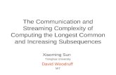 The Communication and Streaming Complexity of Computing the Longest Common and Increasing Subsequences Xiaoming Sun Tsinghua University David Woodruff.