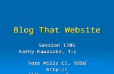 Blog That Website Session 1705 Kathy Kawasaki, T-L York Mills CI, TDSB .
