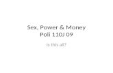 Sex, Power & Money Poli 110J 09 Is this all?. Themes Equality False consciousness – The definition of happiness Contempt & self-contempt – Defining women.