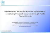 Investment Climate for Climate Investments: Mobilizing Private Resources through Public Commitments Jan Kappen, Regional Coordinator - Climate Change United.