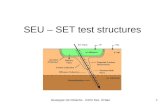 Giuseppe De Robertis - INFN Sez. di Bari 1 SEU – SET test structures.