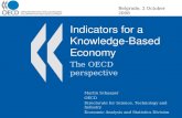 Indicators for a Knowledge-Based Economy The OECD perspective Belgrade, 2 October 2008 Martin Schaaper OECD Directorate for Science, Technology and Industry.