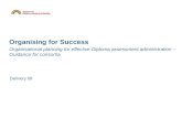Organising for Success Organisational planning for effective Diploma assessment administration – Guidance for consortia Delivery 08.