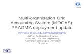 Multi-organisation Grid Accounting System (MOGAS): PRAGMA deployment update A/Prof. Bu-Sung Lee, Francis School of Computer Engineering, Nanyang Technological.