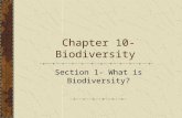 Chapter 10- Biodiversity Section 1- What is Biodiversity?