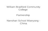 William Bradford Community College Partnership Nanshan School Mianyang - China.