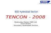 Hyderabad Section Shatrunjay Rawat, CMC Ltd. Senior Member Secretary, Hyderabad Section.