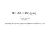 The Art of Blogging George Siemens MADLAT .