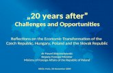 Reflections on the Economic Transformation of the Czech Republic, Hungary, Poland and the Slovak Republic dr Paweł Wojciechowski Deputy Foreign Minister.