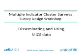 MICS4 Survey Design Workshop Multiple Indicator Cluster Surveys Survey Design Workshop Disseminating and Using MICS data.