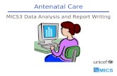 Antenatal Care MICS3 Data Analysis and Report Writing.