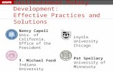 Nancy Capell Univ. of California, Office of the President T. Michael Ford Indiana University Institutional Policy Development: Effective Practices and.