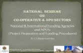 National Seminar on Co-operative & NPO Sectors Committee for Co-operatives & NPO Sectors (CCONPO) - Patna Branch of CIRC.