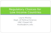 Layna Mosley Dept. of Political Science UNC Chapel Hill mosley@unc.edu Regulatory Choices for Low Income Countries.