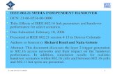 21-06-0524-01-00001 IEEE 802.21 MEDIA INDEPENDENT HANDOVER DCN: 21-06-0524-00-0000 Title: Effects of IEEE 802.16 link parameters and handover performance.