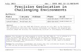 Doc.: IEEE 802.22-11/0078r01 Submission July 2011 Russ Markhovsky, InvisiTrack, Inc.Slide 1 Precision Geolocation in Challenging Environments Authors: