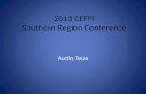 Austin, Texas 2013 CEFPI Southern Region Conference.