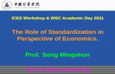 ICES Workshop & WSC Academic Day 2011 The Role of Standardization in Perspective of Economics. Prof. Song Mingshun China Jiliang University.