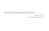 Economic developments in Belarus Daniel Krutzinna Investment Company Uniter.