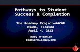 Pathways to Student Success & Completion The Roadmap ProjectAAC&U Miami, Florida April 4, 2013 Terry OBanion obanion@league.org.