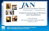 JAN is a service of the U.S. Department of Labors Office of Disability Employment Policy. 1 Profit by Investing in Workers with Disabilities Louis Orslene.