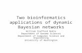 Two bioinformatics applications of dynamic Bayesian networks William Stafford Noble Department of Genome Sciences Department of Computer Science and Engineering.