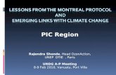 PIC Region Rajendra Shende, Head OzonAction, UNEP DTIE, Paris UNDG A-P Meeting 8-9 Feb 2010, Vanuatu, Port Villa