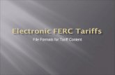 File Formats for Tariff Content. Prepared by Gary Kravis – UNICON, Inc. Practical Practical …must lend itself to tariff content …must lend itself to tariff.