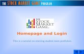 Homepage and Login This is a tutorial on entering student team portfolios.