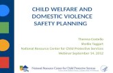 CHILD WELFARE AND DOMESTIC VIOLENCE SAFETY PLANNING Theresa Costello Shellie Taggart National Resource Center for Child Protective Services Webinar September.