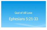 God of All Love Ephesians 5:21-33. Weddings (yearly)2.3 million Weddings (cost)$72 billion (US) Wedding (costliest)$110 million Honeymoons (cost)$8 billion.