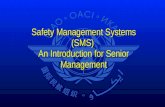 Safety Management Systems (SMS) An Introduction for Senior Management.