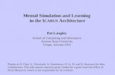 Pat Langley School of Computing and Informatics Arizona State University Tempe, Arizona USA Mental Simulation and Learning in the I CARUS Architecture.